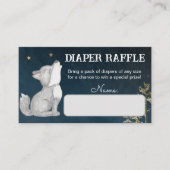 リトルオオカミをテーマにした赤ちゃんシャワーおむつラッフル エンクロージャーカード (正面)