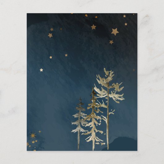 リトルオオカミをテーマにした赤ちゃんシャワーサンキューカード (裏面)