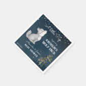 リトルオオカミをテーマにした赤ちゃんシャワー食器 スタンダードカクテルナプキン (角)