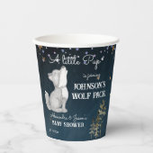 リトルオオカミをテーマにした赤ちゃんシャワー食器 紙コップ (正面)