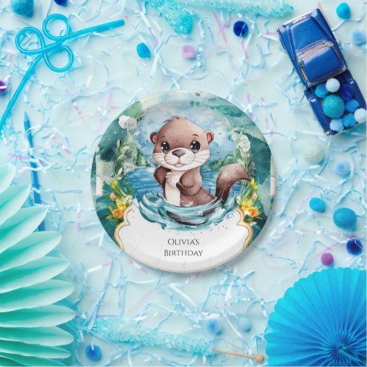 リトルオタカラフルー誕生日 ペーパープレート (パーティー)