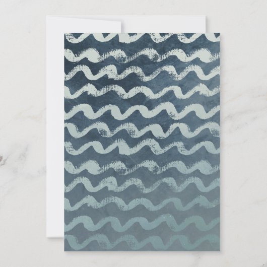 リトルオッター魚釣り1st誕生日招待状 招待状 (裏面)