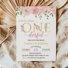 リトルオネダーフルフローラ誕生日招待状 招待状