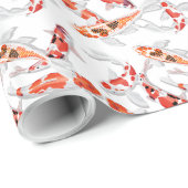 リトルオレンジホワイトコイ魚 ラッピングペーパー (ロールコーナー)