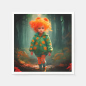 リトルオレンジ髪の少女 スタンダードカクテルナプキン (正面)