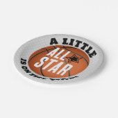 リトルオールスターオンザウェイバスケットボールベビーシャワー ペーパープレート (アングル)