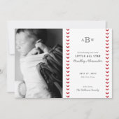 リトルオールスター野球ベビー誕生のお知らせ 案内状 (正面)