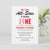 リトルオールスター野球第1誕生日 招待状 (スタンド正面)