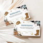 リトルカウボーイおむつラッフルチケットエンクロージャカード エンクロージャーカード