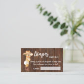 リトルカウボーイおむつラッフルチケットベビーシャワー プレイスカード (スタンド正面)