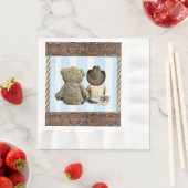 リトルカウボーイとテディベアパーティー 縁ありランチョンナプキン (インサイチュ)