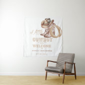 リトルカウボーイのベイビーシャワー歓迎の看板 タペストリー (インサイチュ)