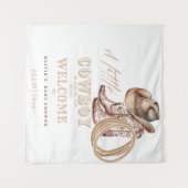 リトルカウボーイのベビーシャワー歓迎の看板 タペストリー (正面(横))