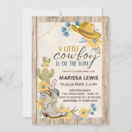リトルカウボーイはブルーイエローのウェスタンへの道を歩き出す 招待状