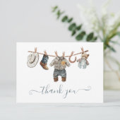 リトルカウボーイウェスタンウォーターカラーサンキューノート 招待状 (スタンド正面)