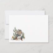 リトルカウボーイウェスタンウォーターカラーサンキューノート 招待状 (裏面)