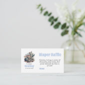 リトルカウボーイウェスタンブルーボーイベビーシャワーオムツ エンクロージャーカード (スタンド正面)