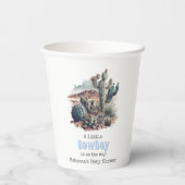 リトルカウボーイウェスタンブルーボーイベビーシャワーデコール 紙コップ (裏面)