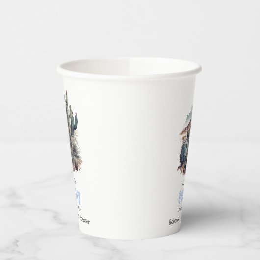 リトルカウボーイウェスタンブルーボーイベビーシャワーデコール 紙コップ (左)