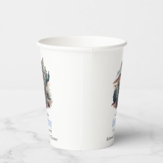 リトルカウボーイウェスタンブルーボーイベビーシャワーデコール 紙コップ (右)