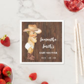 リトルカウボーイウェスタンベビーシャワーパーティーデコール スタンダードカクテルナプキン (インサイチュ)