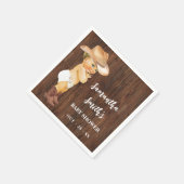 リトルカウボーイウェスタンベビーシャワーパーティーデコール スタンダードカクテルナプキン (角)