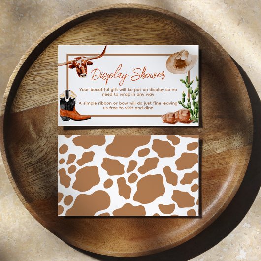 リトルカウボーイウェスタンロデオディスプレイシャワー エンクロージャーカード