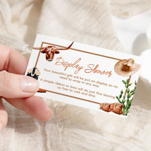 リトルカウボーイウェスタンロデオディスプレイシャワー エンクロージャーカード