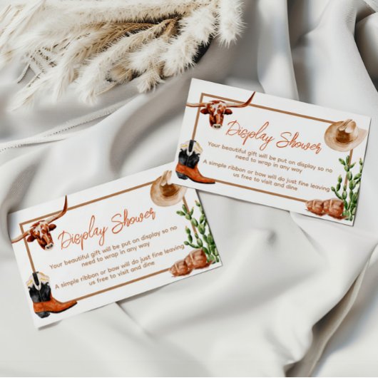 リトルカウボーイウェスタンロデオディスプレイシャワー エンクロージャーカード