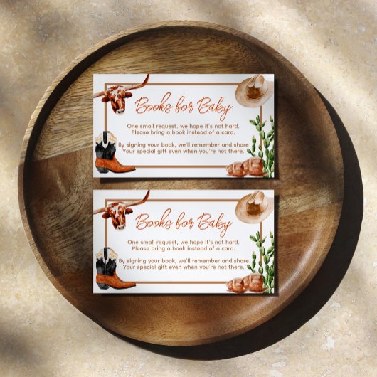 リトルカウボーイウェスタンロデオブックスベビー エンクロージャーカード