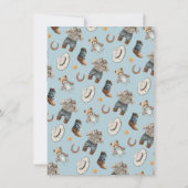 リトルカウボーイクロセスラインベビー単語スクランブル 招待状 (裏面)