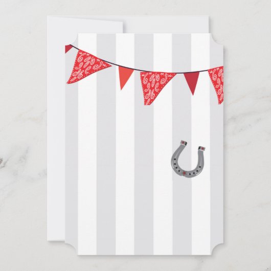 リトルカウボーイバックルー誕生日招待状 招待状 (裏面)