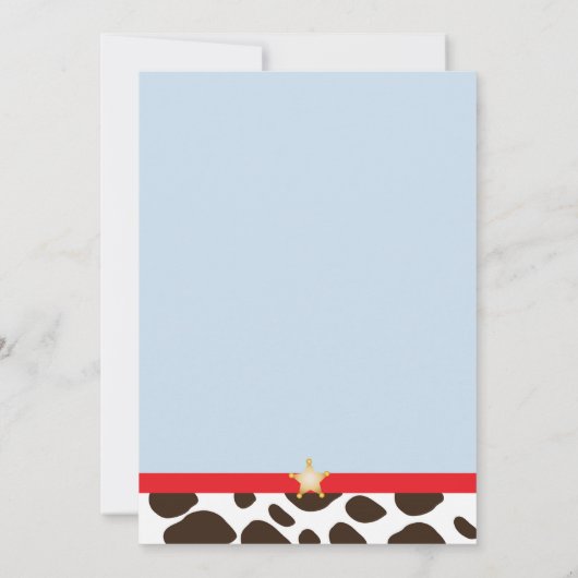 リトルカウボーイパーティの招待状 招待状 (裏面)