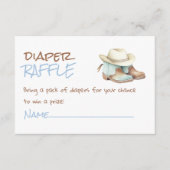 リトルカウボーイブルーブラウンブーツウエストオムツラッフル エンクロージャーカード (正面)