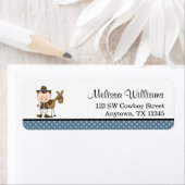 リトルカウボーイブルー水玉模様 ラベル (インサイチュ)