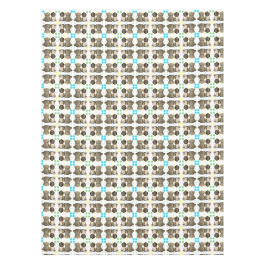 リトルカウボーイベビーとテディベア テーブルクロス (正面)