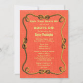 リトルカウボーイベビーシャワーブルネット 招待状 (裏面)