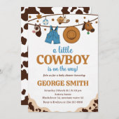 リトルカウボーイベビーシャワー顕彰パーティー 招待状 (正面/裏面)