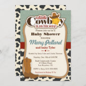 リトルカウボーイベビーモダンシャワー招待状 招待状 (正面/裏面)