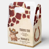 リトルカウボーイベビー馬牛のパターンrodeoパーティー フェイバーボックス (オープン)