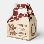 リトルカウボーイベビー馬牛のパターンrodeoパーティー フェイバーボックス (正面サイド)