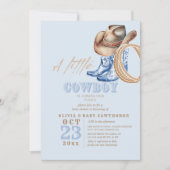 リトルカウボーイロデオ男の赤ちゃん 招待状 (正面)