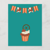 リトルカウボーイ子供の誕生日パーティー予算招待状 (裏面)