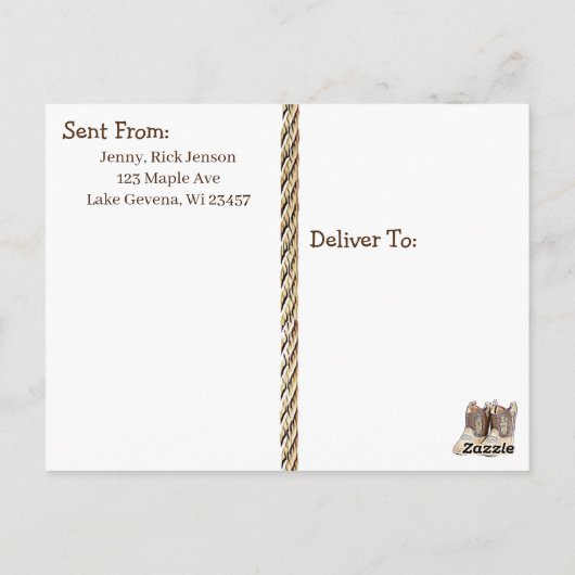 リトルカウボーイ感謝カード ポストカード (裏面)