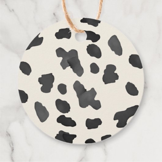 リトルカウボーイ西部テーマ少年の赤ちゃんシャワー フェイバータグ (裏面)