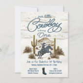 リトルカウボーイ誕生日ボーイ 招待状 (正面)