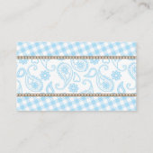 リトルカウボーイ赤ちゃんシャワーおむつラッフルチケット エンクロージャーカード (裏面)