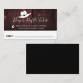 リトルカウボーイ赤ちゃんシャワーおむつラッフルチケット 名刺 (正面/裏面)