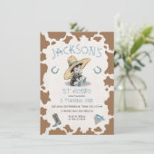 リトルカウボーイ1stロデオ牛パターン誕生日パーティー 招待状 (スタンド正面)