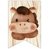 リトルカウボーイ1st rodeo birthday party rustic バンティングフラッグ (第1の旗)